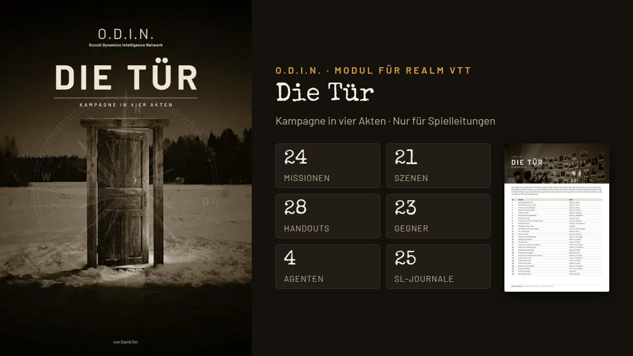 O.D.I.N. Die Tür: Kampagne