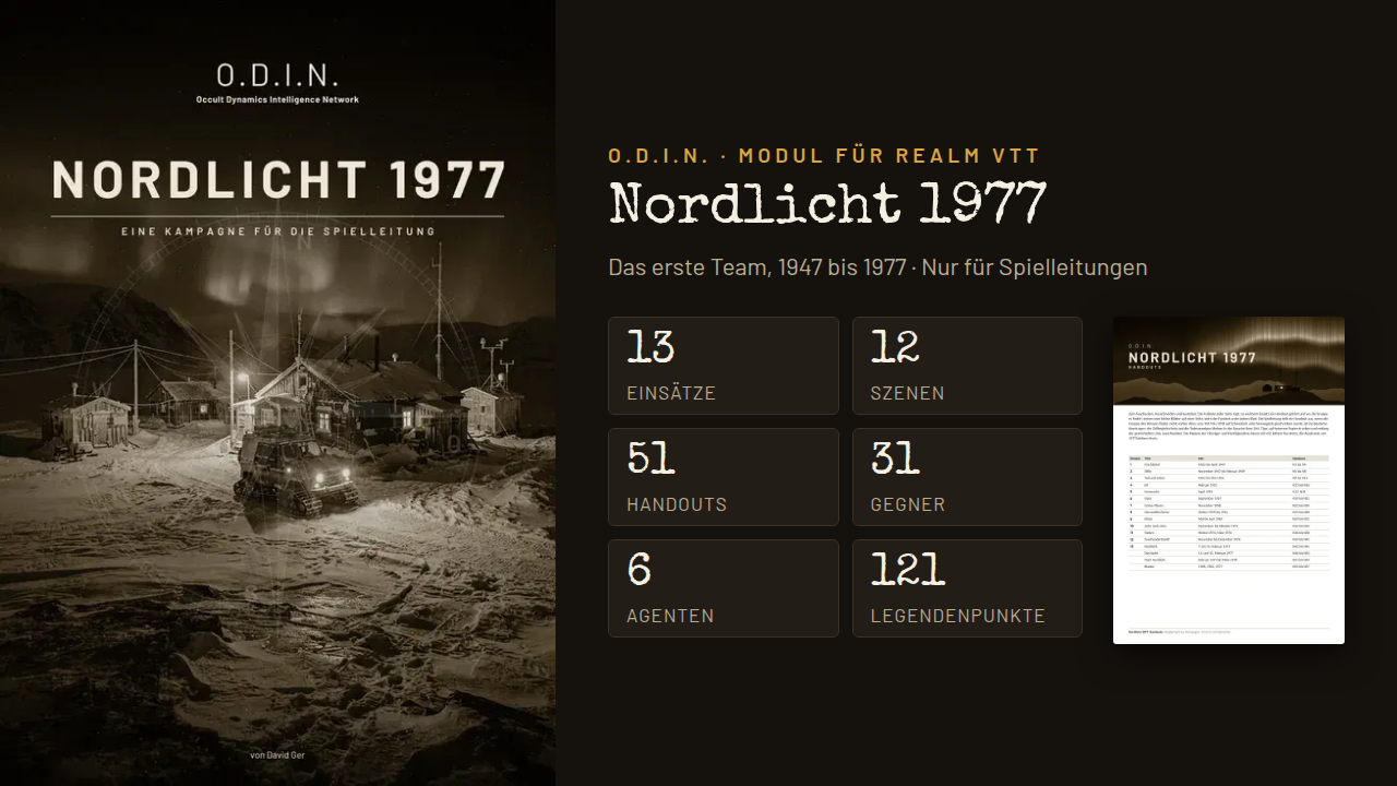O.D.I.N. Nordlicht 1977: Kampagne